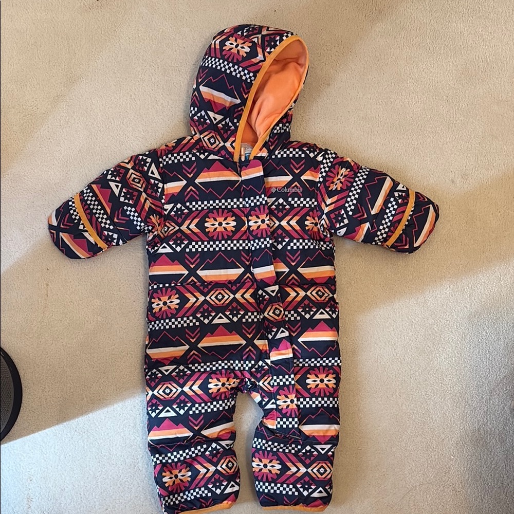 Columbia Orange and Pink Puffer bunting